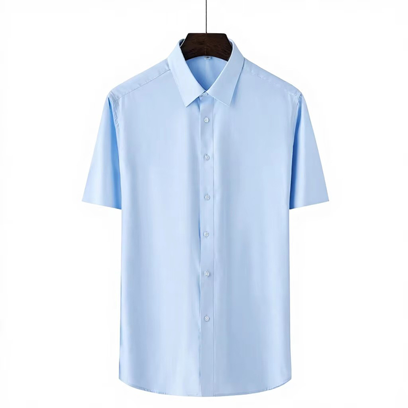 Men's Short & Long Sleeve Poplin Yarn-Dyed Shirt